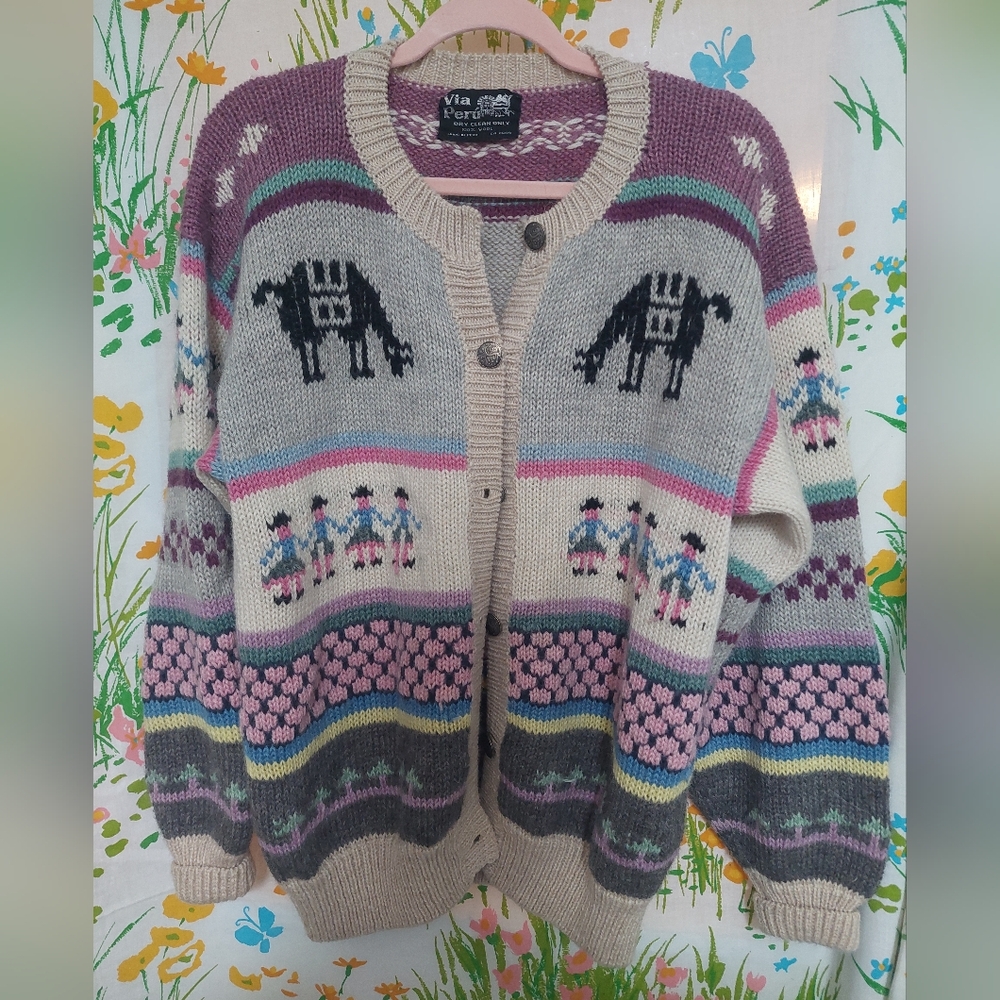 Vintage Made in Peru Cardigan